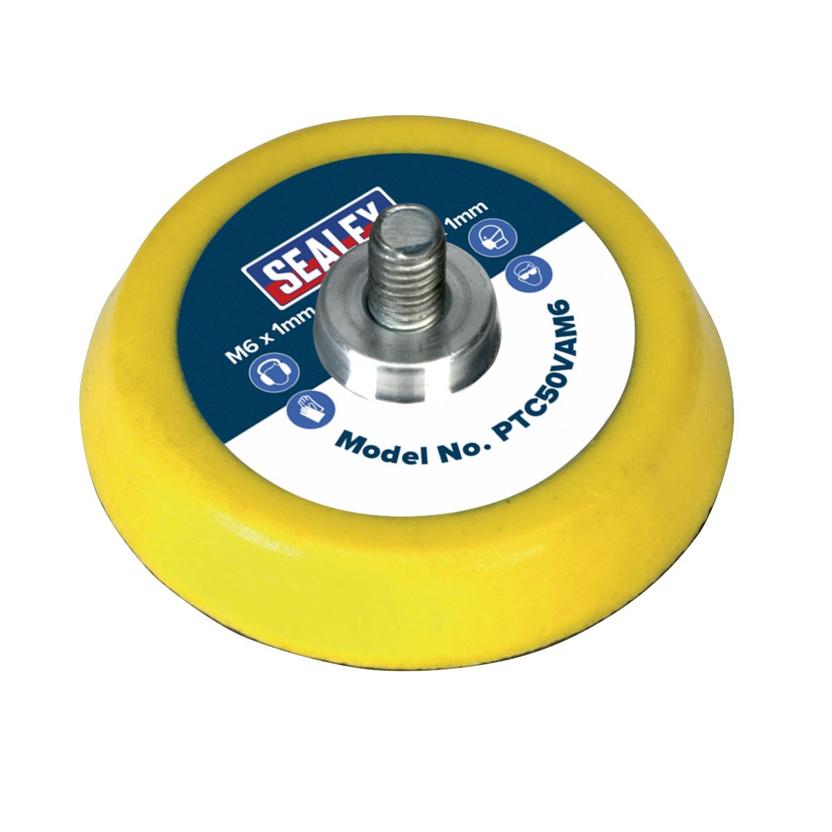 Sealey Hook-and-Loop Backing Pad �50mm M6 x 1mm PTC50VAM6