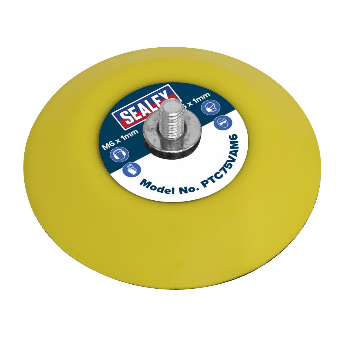 Sealey Hook-and-Loop Backing Pad �71mm M6 x 1mm PTC75VAM6