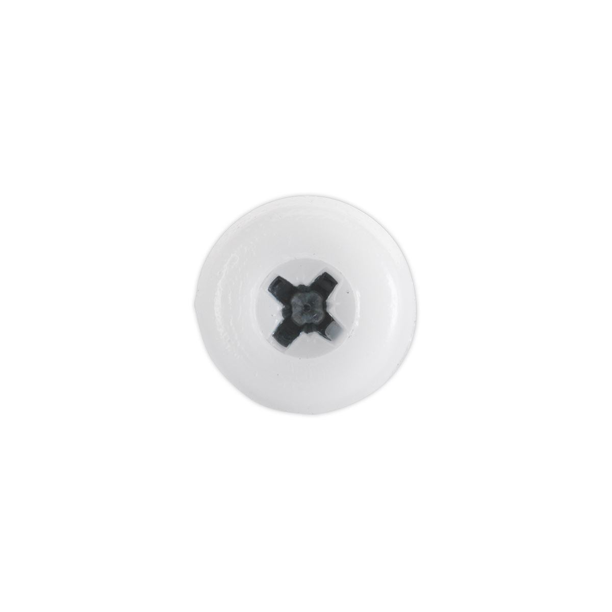 Sealey Numberplate Screw Plastic Enclosed Head 4.8 x 24mm White Pack of 50 PTNP5