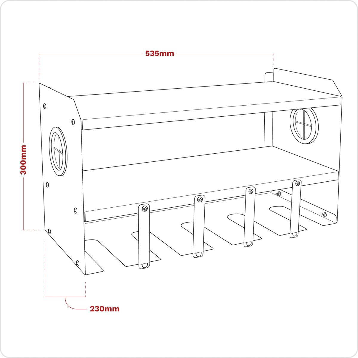 Sealey Power Tool Storage Rack - 5 Bay PTSR5