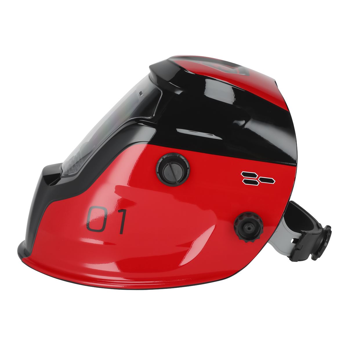 Sealey Welding Helmet Auto Darkening - Shade 9-13 - Red PWH1