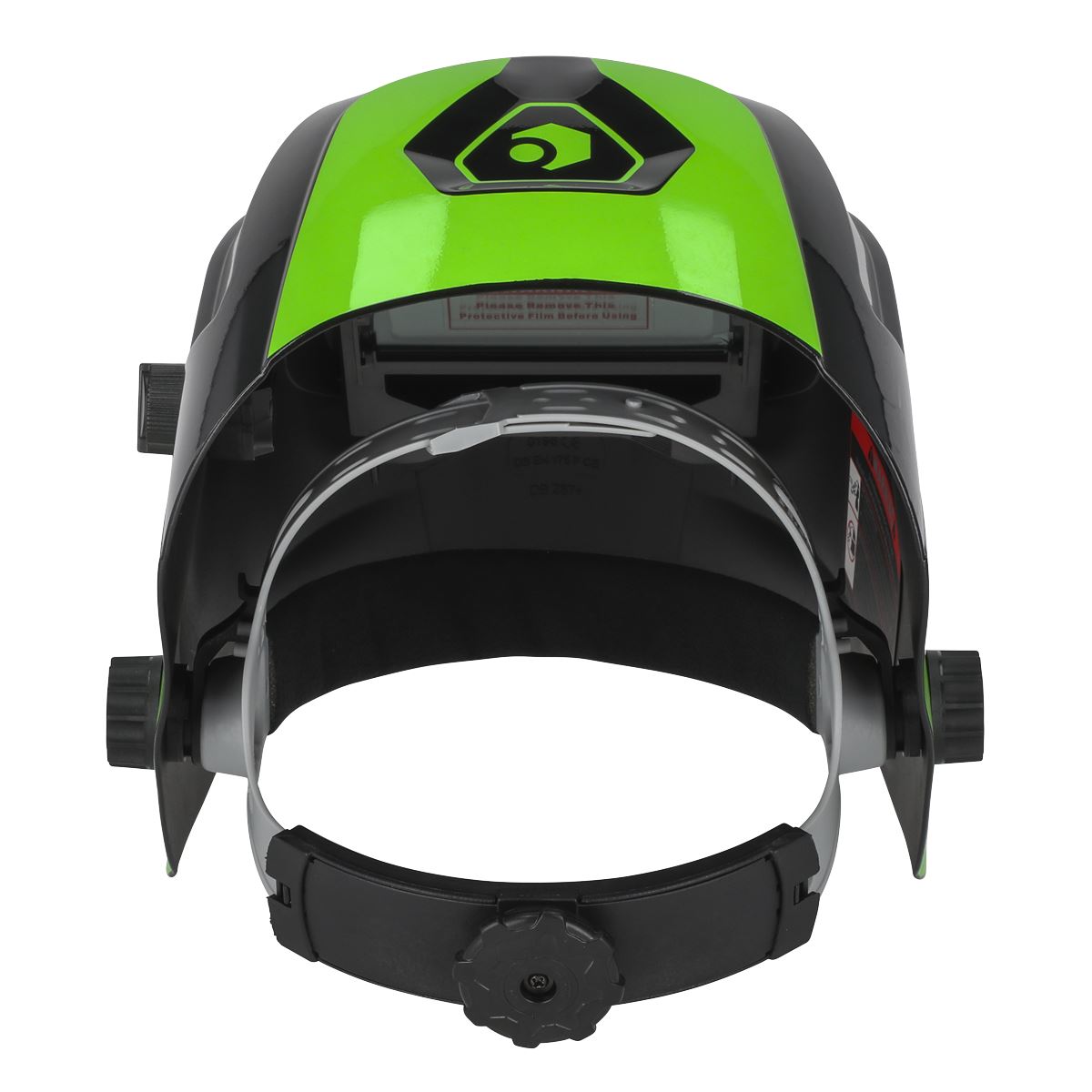 Sealey Auto Darkening Welding Helmet - Shade 9-13 - Green PWH3