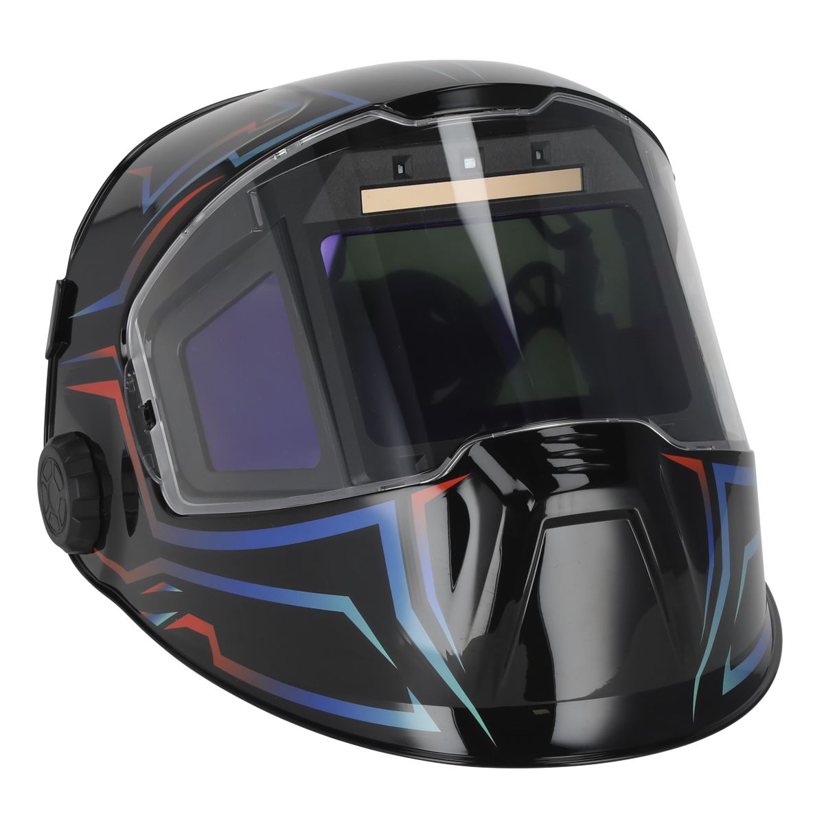 Sealey Panoramic Welding Helmet Auto Darkening Shade 9-13 Battery Solar PWH602
