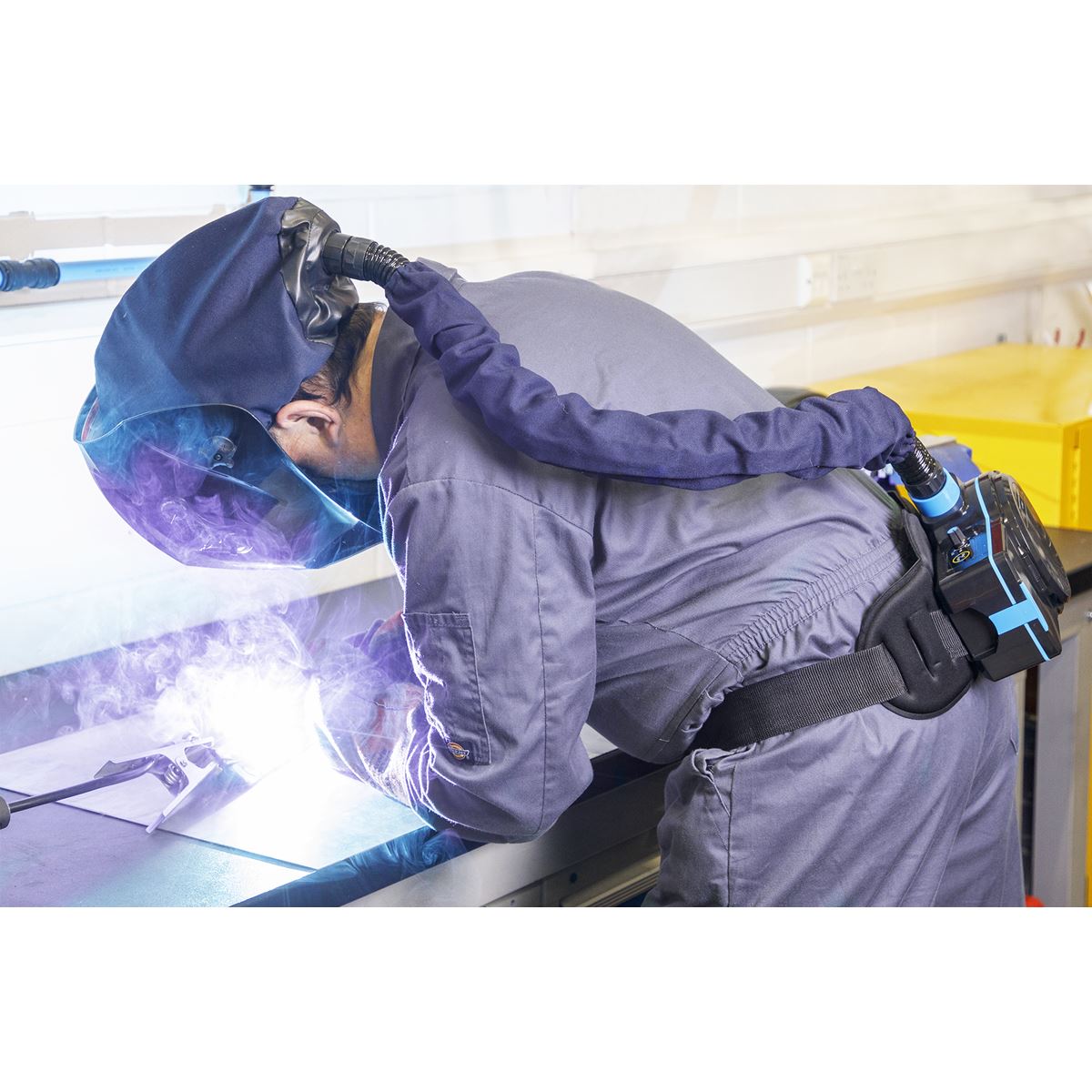 Sealey Welding Helmet with TH1 Powered Air Purifying Respirator (PAPR) Auto Darkening PWH616