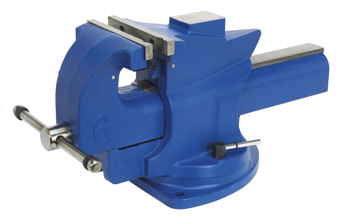 Sealey Vice 150mm Quick Action Swivel Base Cast Iron QAV150