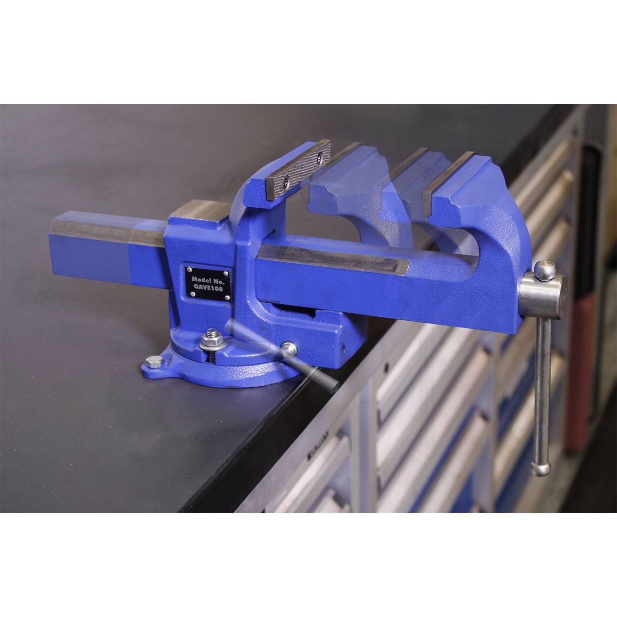 Sealey Vice 100mm Quick Action Swivel Base SG Iron QAVE100