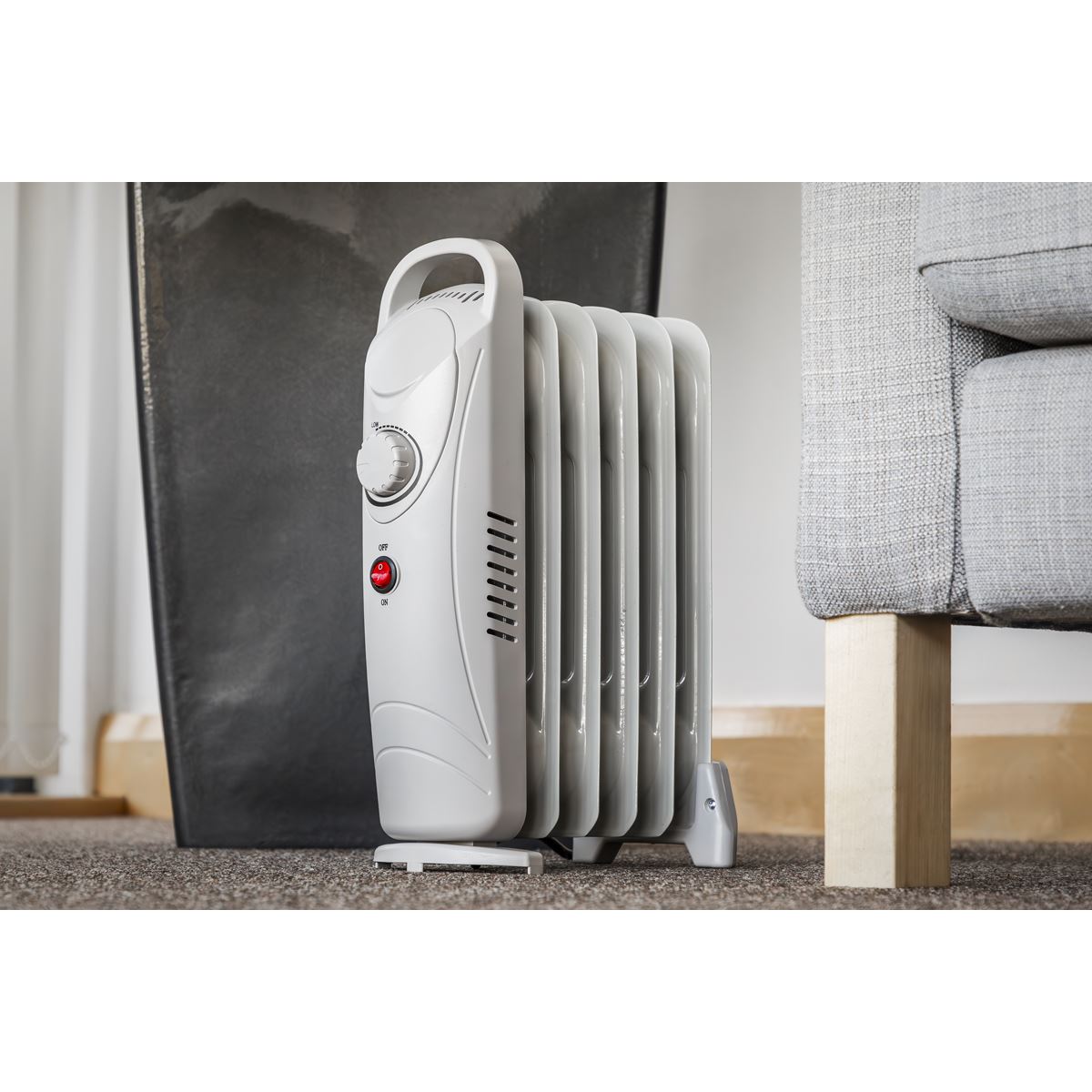 Sealey Oil-Filled Radiator Mini 800W/230V 6-Element RD800