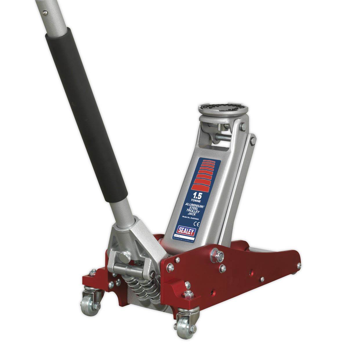 Sealey Trolley Jack 1.5 Tonne Aluminium/Steel Rocket Lift RJAS1500