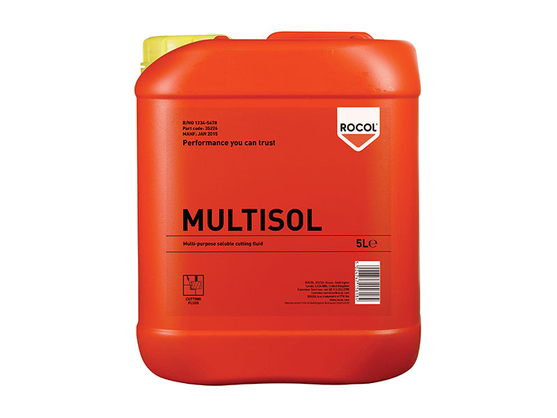 ROCOL MULTISOL Water Mix Cutting Fluid 5 litre ROC35226