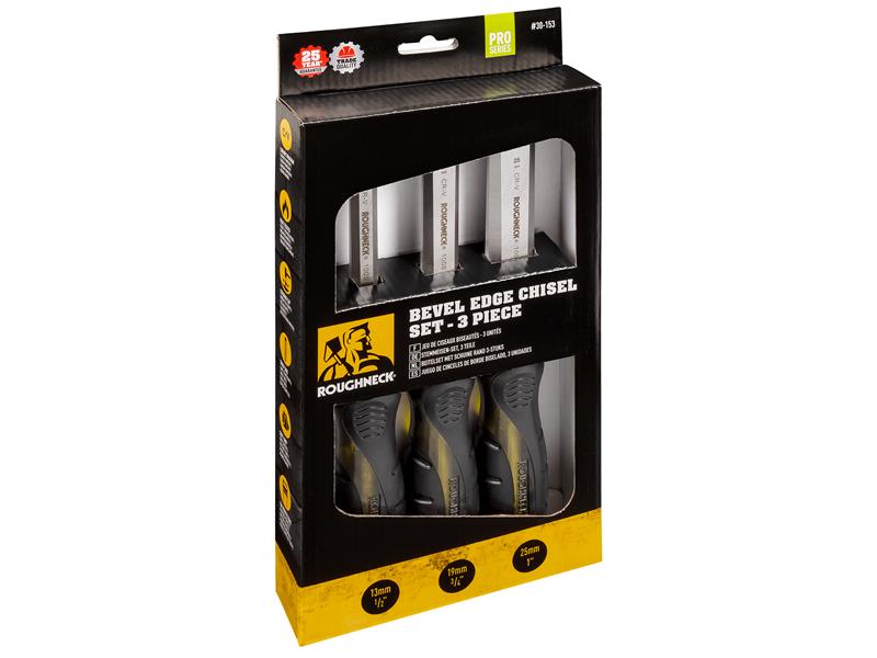 Roughneck Professional Bevel Edge Chisel Set, 3 Piece ROU30153