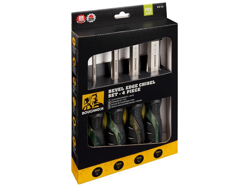 Roughneck Professional Bevel Edge Chisel Set, 4 Piece ROU30154