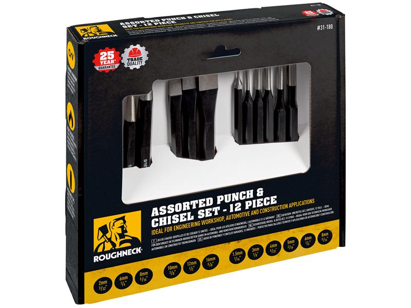 Roughneck Punch & Chisel Set 12 Piece ROU31180