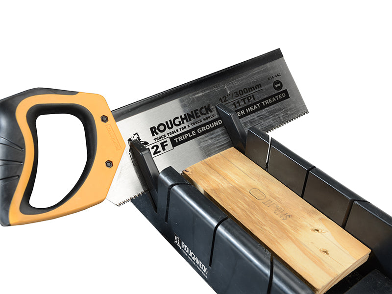 Roughneck Mitre Box & Hardpoint Tenon Saw Set 300mm (12in) ROU34490