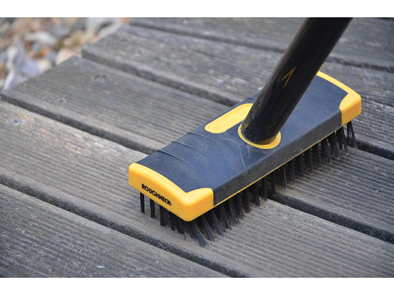 Roughneck Heavy-Duty Scrub Brush Soft Grip 200mm (8in) NO Handle ROU52060