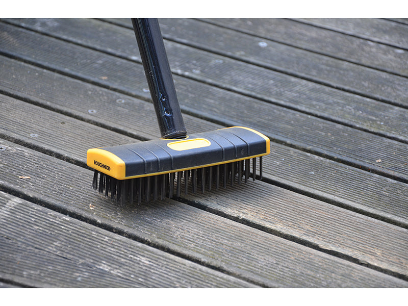 Roughneck Heavy-Duty Scrub Brush Soft Grip 200mm (8in) NO Handle ROU52060