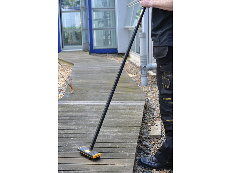 Roughneck Heavy-Duty Scrub Brush Soft Grip 200mm (8in) NO Handle ROU52060
