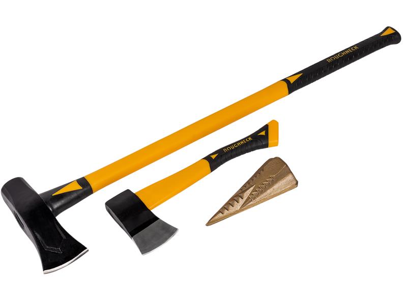 Roughneck Wood Cutting & Splitting Set 3 Piece Maul Axe And Wedge ROU65501