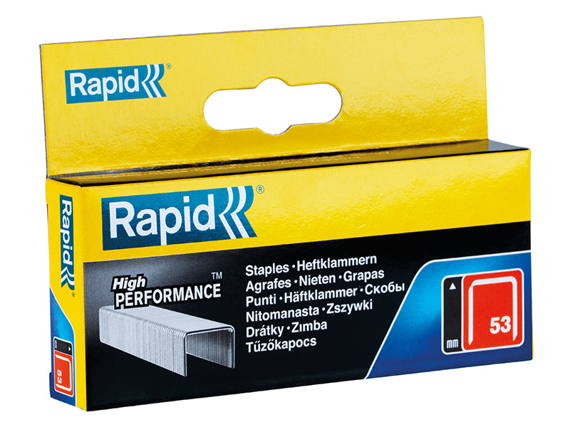 Rapid 53/12B 12mm Galvanised Staples (Box 2500) RPD5312B2500