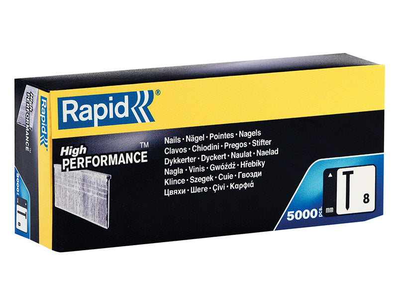 Rapid No.8 Brad Nails 18Ga 25mm (Box 5000) RPD825