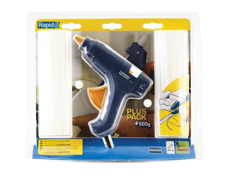 Rapid EG111 Multi Purpose Glue Gun & 500g 12mm Glue Sticks 250W 240V RPDEG111