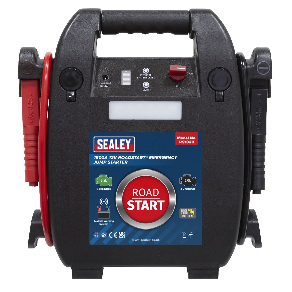 Sealey RoadStart® Emergency Jump Starter 12V 3.5L 6-Cylinder RS102B