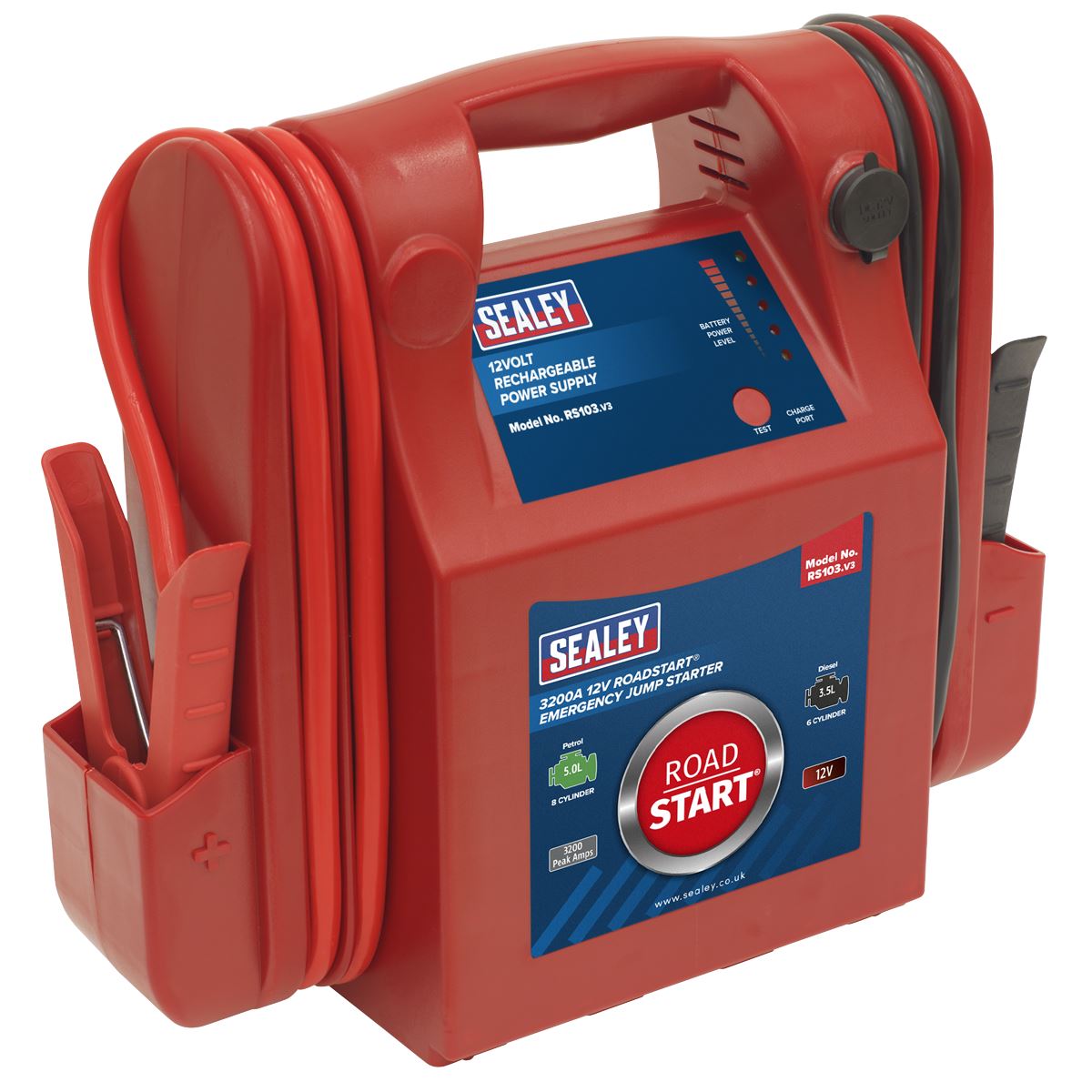 Sealey RoadStart® Emergency Jump Starter 12V 3200 Peak Amps RS103