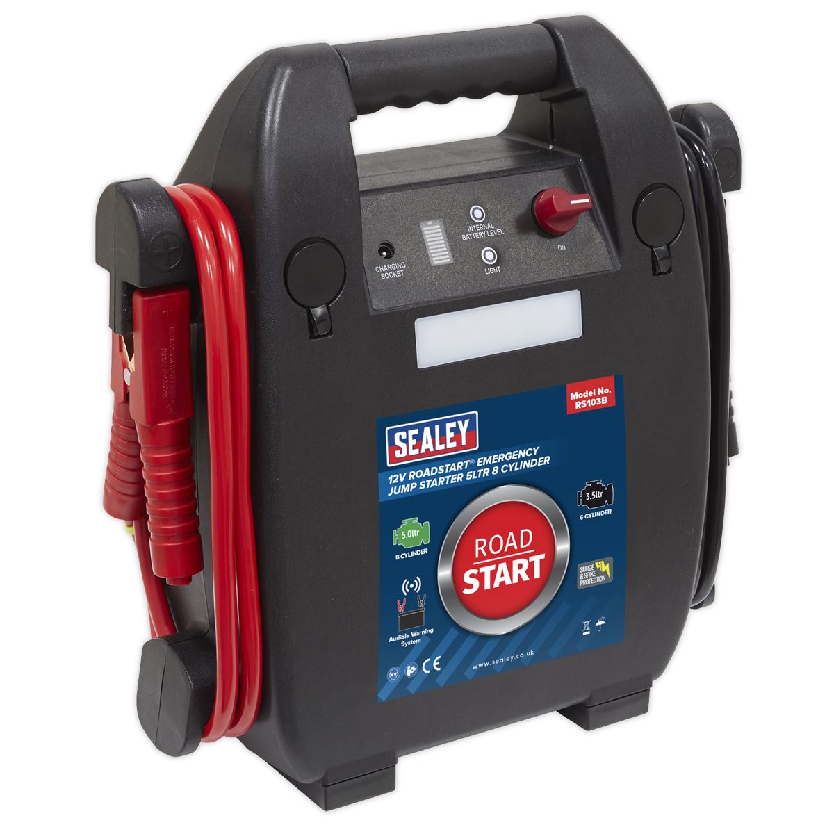 Sealey RoadStart® Emergency Jump Starter 12V 5L 8-Cylinder RS103B