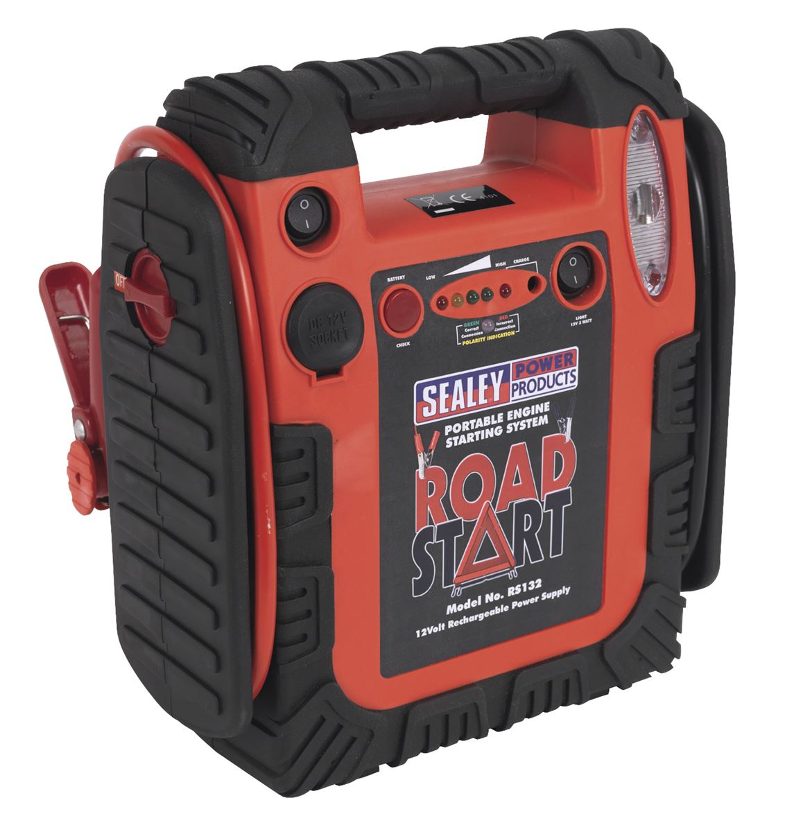 Sealey RoadStart® Emergency Jump Starter with Air Compressor 12V 900 Peak Amps RS132