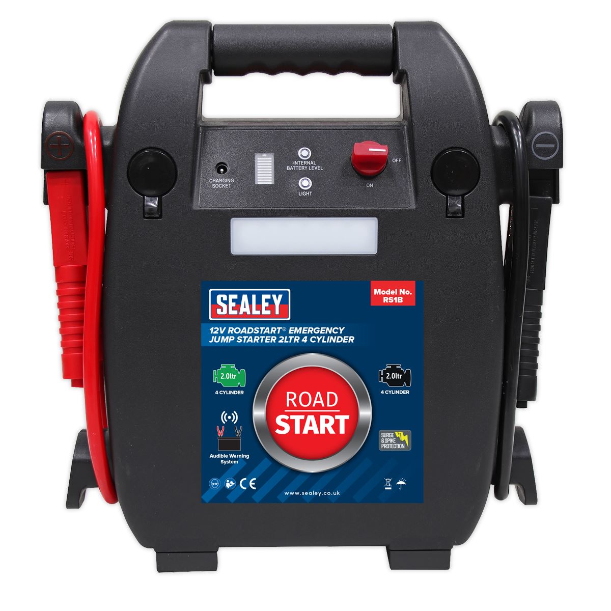 Sealey RoadStart® Emergency Jump Starter 12V 2L 4-Cylinder RS1B