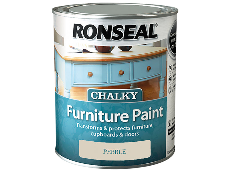 Ronseal Chalky Furniture Paint Pebble 750ml RSLCFPP750