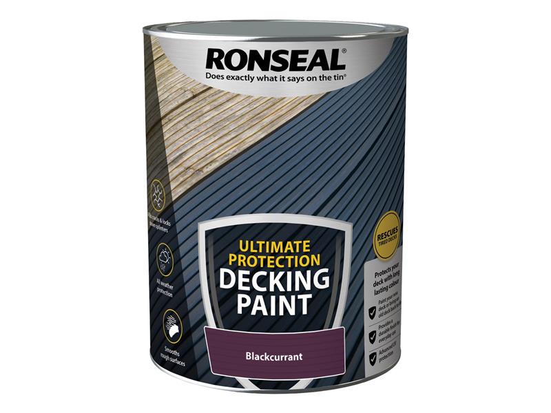 Ronseal Ultimate Protection Decking Paint Blackcurrant 5 litre RSLDPBC5L