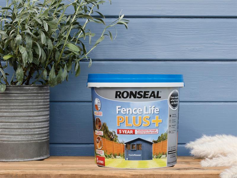Ronseal Fence Life Plus+ Cornflower 5 litre RSLFLPPCF5L