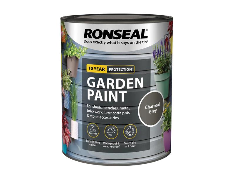 Ronseal Garden Paint Charcoal Grey 750ml RSLGPCG750