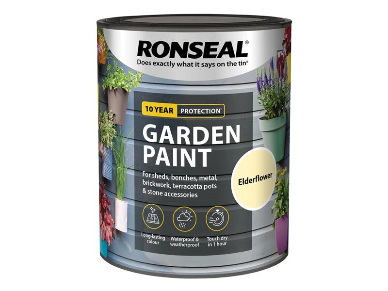 Ronseal Garden Paint Elderflower 750ml RSLGPEF750
