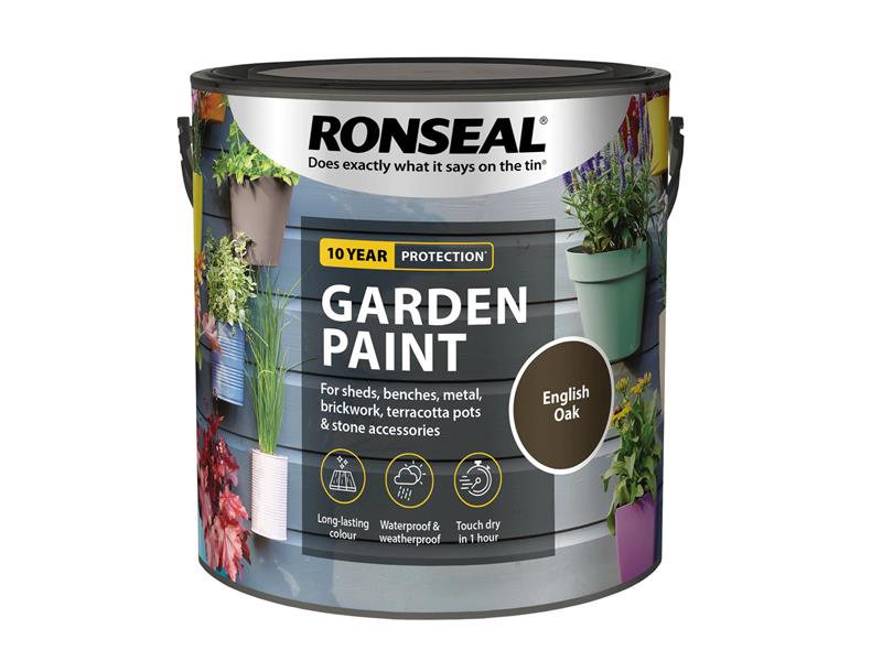 Ronseal Garden Paint English Oak 2.5 litre RSLGPEO25L