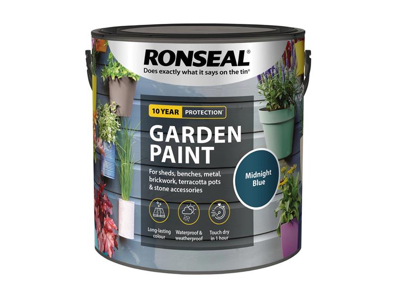 Ronseal Garden Paint Midnight Blue 2.5 litre RSLGPMB25L