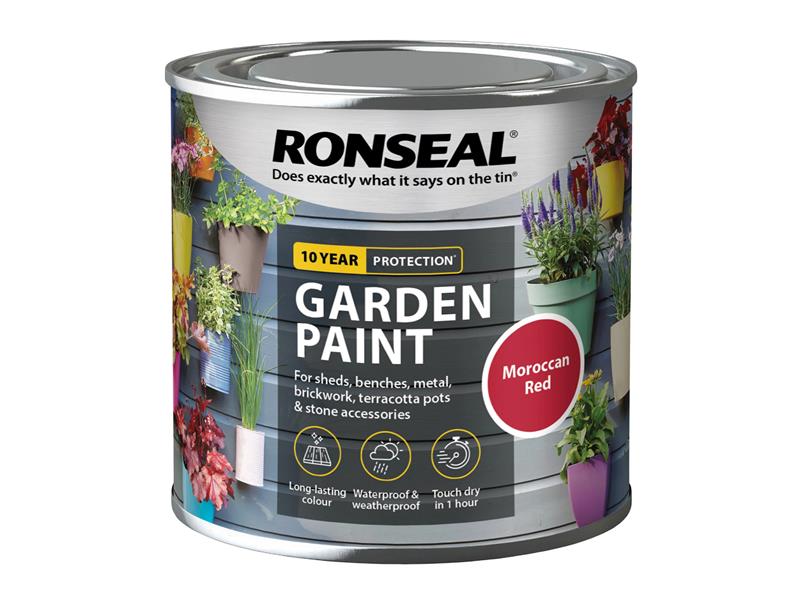 Ronseal Garden Paint Moroccan Red 250ml RSLGPMR250
