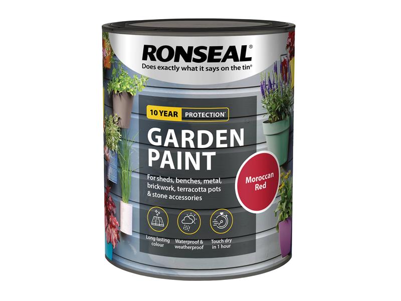 Ronseal Garden Paint Moroccan Red 750ml RSLGPMR750
