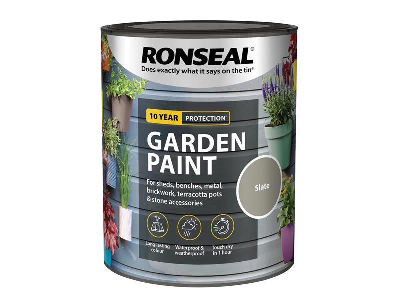 Ronseal Garden Paint Slate 750ml RSLGPSL750