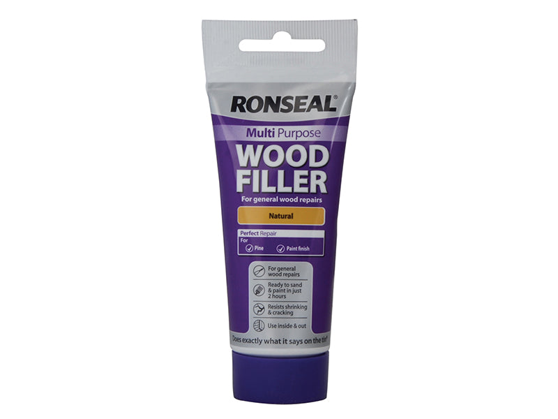 Ronseal Multipurpose Wood Filler Tube Natural 100g RSLMPWFN100G