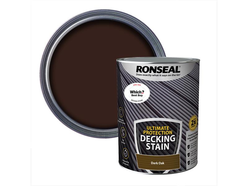 Ronseal Ultimate Protection Decking Stain Dark Oak 5 litre RSLNUDSDO5L