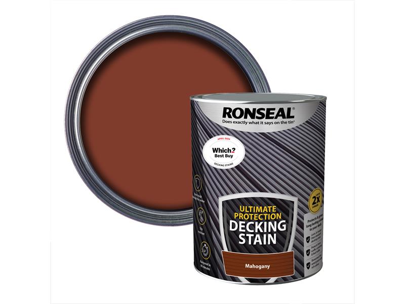 Ronseal Ultimate Protection Decking Stain Rich Mahogany 5 litre RSLNUDSRM5L