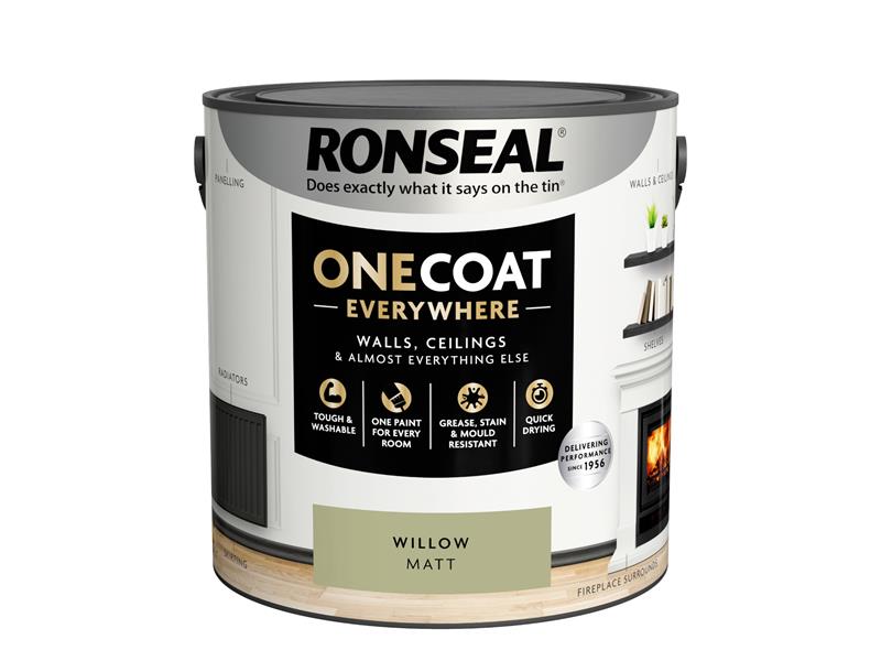 Ronseal One Coat Everywhere Interior Willow Matt 2.5 litre RSLOCEWM25L