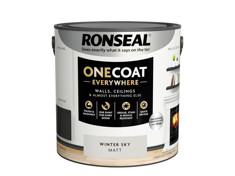 Ronseal One Coat Everywhere Interior Winter Sky Matt 2.5 litre RSLOCEWSM25L
