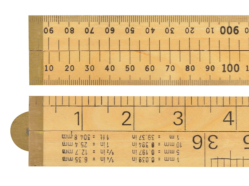 R.S.T. Wooden 4 Fold Rule 1m / 39in (Blister packed) RST073P