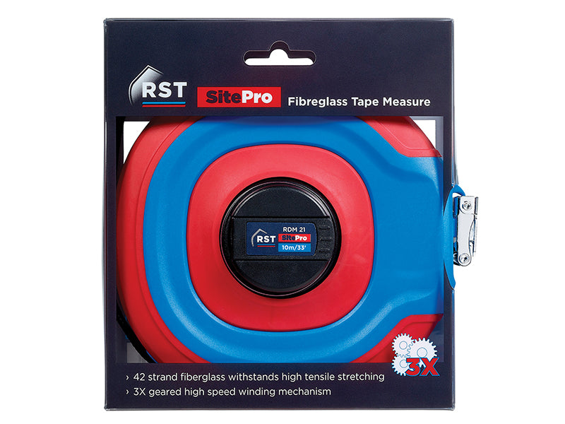 R.S.T. SitePro Fibreglass Tape 10m/33ft (Width 13mm) RSTRDM21