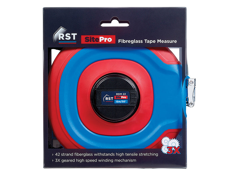 R.S.T. SitePro Fibreglass Tape 15m/50ft (Width13mm) RSTRDM22