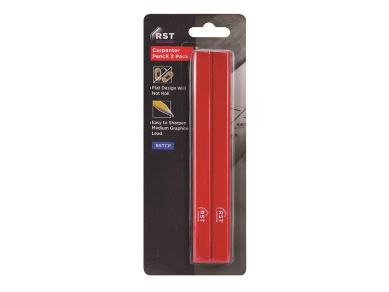 RST Carpenter's Pencils Pack 2 medium Graphite lead easy to sharpen RSTRSTCP