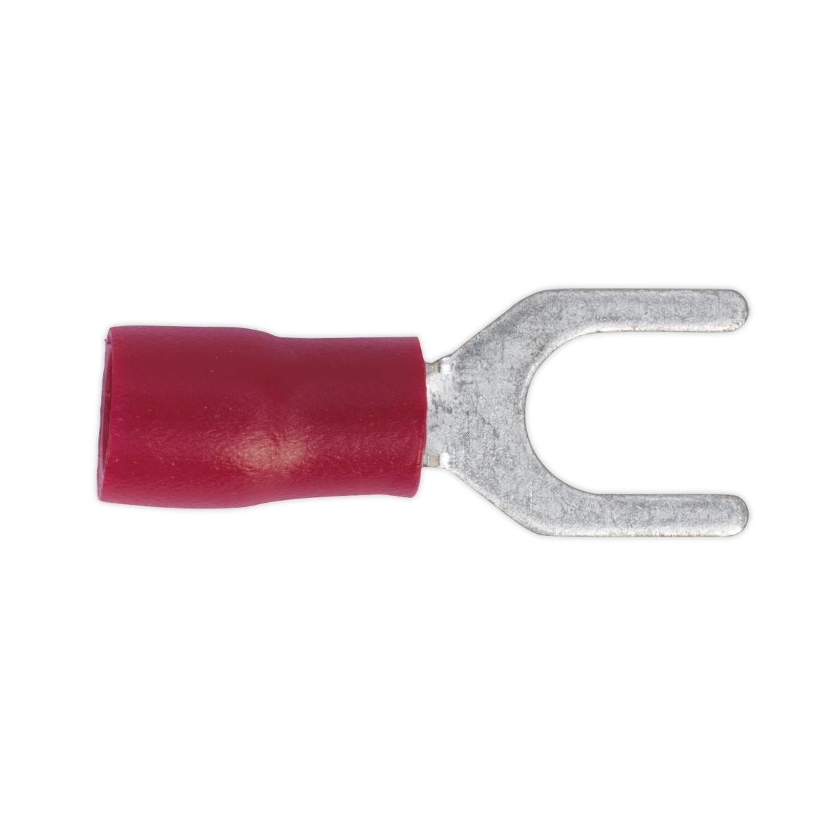 Sealey Easy-Entry Fork Terminal �5.3mm (2BA) Red Pack of 100 RT14