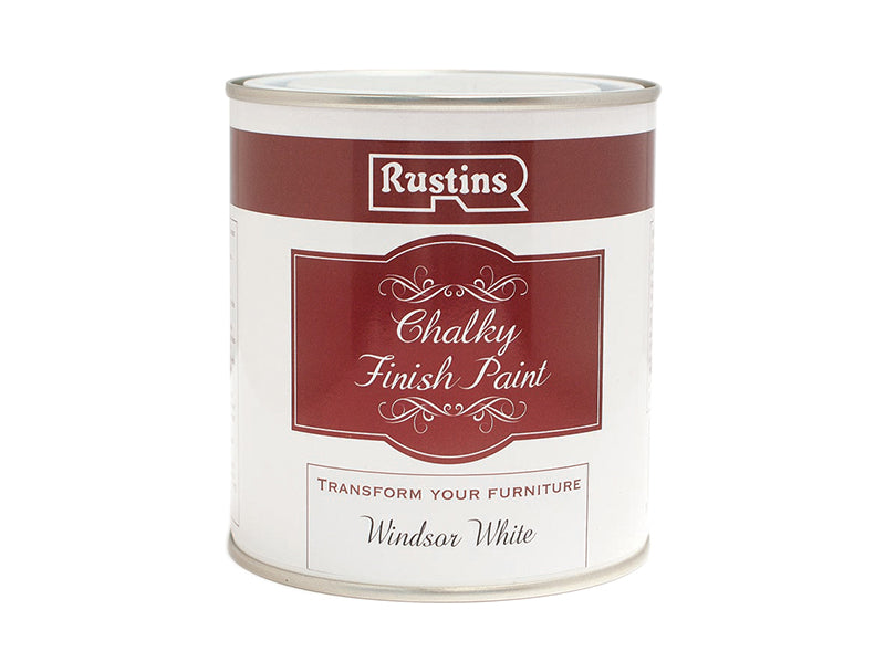 Rustins Chalky Finish Paint Windsor White 250ml RUSCPW250